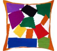 Brvsk The Snail. Embroidery Kit w/Printed Tapestry Canvas (40 × 40 cm) - Embroidery Cushion Kit for Creative Home Décor - Needlework Kit for Adult Beginners