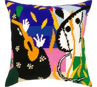 Brvsk The Sorrows of The King. Needlepoint Kit w/Printed Tapestry Canvas (40 × 40 cm) - Needlepoint Cushion Kit for Creative Home Décor - Needlework Kit for Adult Beginners