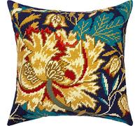 Brvsk Tulip. Needlepoint Kit w/Printed Tapestry Canvas (40 × 40 cm) - Needlepoint Cushion Kit for Creative Home Décor - Needlework Kit for Adult Beginners