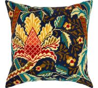 Brvsk Windrush. Hazelnut. Needlepoint Kit w/Printed Tapestry Canvas (40 × 40 cm) - Needlepoint Cushion Kit for Creative Home Décor - Needlework Kit for Adult Beginners