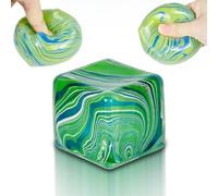 Brvyngzi Squishy Fidget Toys Stress Cube, 5cm Stress Balls for Kids Adults Stress Relief,Ice Squishy Cube Sugar Balls,Sensory Toys for Kids with Autism an danxiety disorder (Green)