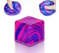 Brvyngzi Squishy Fidget Toys Stress Cube, 5cm Stress Balls for Kids Adults Stress Relief,Ice Squishy Cube Sugar Balls,Sensory Toys for Kids with Autism an danxiety disorder(Purple)