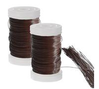 Brwon Floral Wire Flower Arranging Accessories 0.35mm,2 Rolls Florists Thin Wire for Jewellery Making Craft Wire DIY Jewelry Crochet Christmas Wires,Flower Bouquets, Crafts Wreath Making Supplies