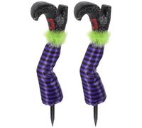 Brxmpn 1 Pair Halloween Witch Legs Decoration the Evil Witch Laps of the East Upside Down Enchantress Legs Evil Sorceress Props Garden Decoration Props