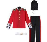 Brxmpn 1set Royal Guard Fancy Dress Costume British Imperial Guard Uniform with Hat Ceremonial Outfit Soldier Costume Guard Clothing