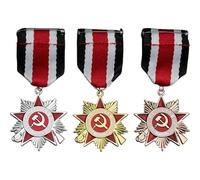 Brxmpn 3pcs Soviet Union Badges Vintage Lapel Pins Fashion Clothing Accessories for Women Men Clothes Backpack Uniform Decoration