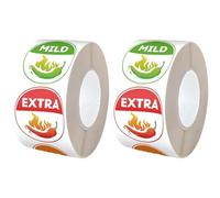 Brxmpn 500pcs 4 Level Spicy Indicator Stickers Red Chili Pepper Labels Grocery Store Food Warning Spicy Labels Food Spiciness Indicator Stickers