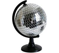 Brxmpn Ball Globe Model Glass Globe Desk Ornament Rotating Sparkle Globe for Home Gaming Room and Party Centrepiece