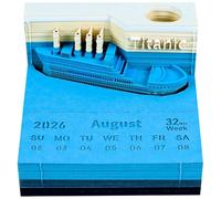 Brxmpn Calendar Memo Pad 3d Titanic Weekly Calendar Notepad Time Piece Calendar 3d Memo Pad Desk Calendar Desk Weekly Calendar Decoration