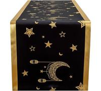 Brxmpn Eid Mubarak Tablecloths, Muslim Decor Table Runner, Ramadan Table Flag Cloth Moon Star Tablecover Table Protector Cover for Party Decoration