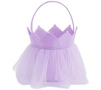 Brxmpn Felt Candy Bag with Princess Crown Design Trick or Bag Cute Goody Bag for Halloween Trick Treating Party Favors and Sweet Storage