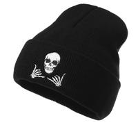 Brxmpn Halloween Skeleton Beanie Hat Men Knitted Hat Hip Hop Cap Skull Cap Fashion Pullover Hat Casual Sports Warm Thick Winter Cap Unisex