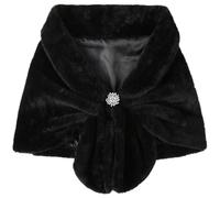 Brxmpn Shawl Wrap with Rhinestone Pin Elegant Evening Cape Winter Bridal Scarf for Wedding Party Bridal Bridesmaid Costume Accessories