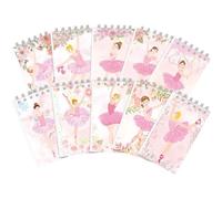 Brxmpn Small Spiral Notebook, 10 Pcs Sweet Ballet Theme Hardcover Blank Pages Portable Coil Notebook Mini Notepad for Study and Notes