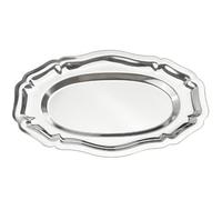 Brxmpn Vintage Mirror Cake Tray Embossed Stainless Steel Dessert Plate Household Storage Plate Serving Trays for Fruit Cuisines Snack Perfume