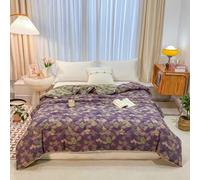 BRYALIX 3 Layers 100% Cotton Floral Jacquard Quilt, Soft Lightweight Botanical Bed Blanket, Reversible Bedspread Coverlet Breathable, Boho Rustic Bedding for Couch Sofa Bed All Seasons Twin(80"x90")