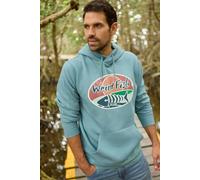 Bryant Front Print Graphic Popover Hoodie Weird Fish Duck Egg Blue 4XL