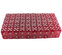 Brybelly 100 (One Hundred) 19mm 6 Sided Red Gaming Dice, Perfect for Poker Games