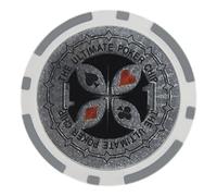 Brybelly Holo Inlay Poker Chips Heavyweight 14-gram Clay Composite - Pack of 50 ($1 Gray)