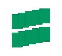 Brybelly Set of 10 Green Plastic Poker Size Cut Cards