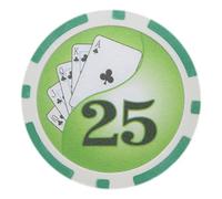 Brybelly Yin Yang Poker Chip Heavyweight 14-gram Clay Composite - Pack of 50 ($25 Green)