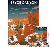 Bryce Canyon at Night Jigsaw for Teenagers 1000 Pieces Stimulate Active Brain And Mind Gentle Relaxing Fun Activity (50x75cm)