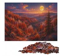 Bryce Canyon National Park Moonlit Landscape Wooden Puzzle 500 Pieces | Adult Jigsaw Puzzle: puzzle activity for family time, screen-free home activity.