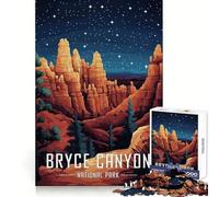 Bryce Canyon National Park Poster Teenagers Puzzles 1000 Piece Jigsaws Boost Memory Mind Soothing Fun Quality Cut Ideal Present (38x52cm)