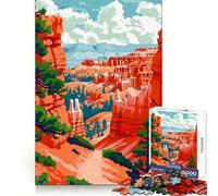Bryce Canyon Nature Art 1000 Piece Jigsaw Puzzles for Teenagers Critical Think Time Well Spent Firm Fit Unique Xmas Gift (50x75cm)