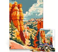 Bryce Canyon Utah Nature Jigsaw for Teenagers 1000 Pieces Thought Skill Mindful Escape Accurate Edges Unique Gift (50x75cm)