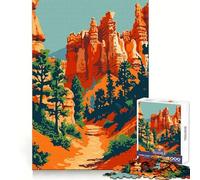Bryce Canyon Utah Nature Jigsaw Puzzles 1000 Pieces Clear Thinking Calm Downtime Precise Edges Chic Xmas Gift (38x52cm)