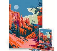 Bryce Canyon Utah Nature Jigsaw Puzzles 1000 Pieces for Teenagers Recall Skill Light Recreation Crisp Edges Seasonal Gift (38x26cm)