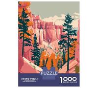 Bryce Canyon Utah USA 1000 Piece Jigsaw Puzzle, Historic Square Architecture, Weekend Hobby, Matte Printed Jigsaw, Family Night Game for Families, 52x38cm/1000pcs