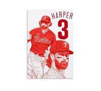 Bryce Harper Creative Waterproof Decorative Paintings Free of Framing Directly Pasted with Moisture-proof And Anti Fouling Materials Living Room Bedroom Hanging Paintings Artistic Sense Home GiftsUnfr