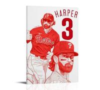 Bryce Harper Creative Waterproof Decorative Paintings Free of Framing Directly Pasted with Moisture-proof And Anti Fouling Materials Living Room Bedroom Hanging Paintings Artistic Sense Home GiftsFram