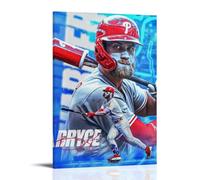 Bryce Harper Waterproof Canvas Poster Wall Art HD UV Resistant Print Suitable for Living Rooms And Hallways And Makes A Great GiftFrame-style20x30inch(50x75cm)