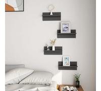 bryce set of 4 wooden wall shelf in grey