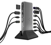 Brydge Stone Pro TB4 Thunderbolt 4 Docking Station-12 Ports, 90 Watts Charging, Dual 4K Monitors or Single 8K Output, 40GB/s Transfer Speed Windows 10 & 11, macOS 11.0 & ChromeOS Compatible, Charcoal