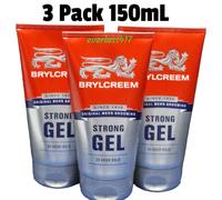 Brylcreem Strong Gel 24 Hour Hold Hair Styling 150ml 3 Pack men’s styling