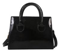 Brymthy Patent Leather Handbag Shinny Clutch Purse Mini Shoulder Bag Evening Purse for Women, Black, S