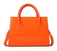 Brymthy Patent Leather Handbag Shinny Clutch Purse Mini Shoulder Bag Evening Purse for Women, Orange
