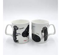 Bryn Parry 1 x Black Labradors Bone China Mug