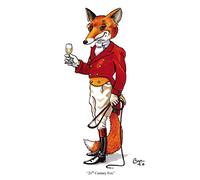 Bryn Parry 21st Century Fox hunting cartoon greeting card