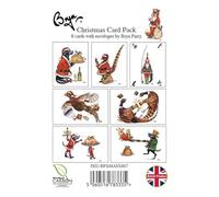 Bryn Parry christmas card pack. 8 cards with envelopes. Printed in the UK on carbon neutral stock.