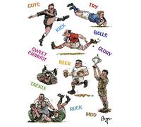 Bryn Parry Rugby Words A5 Greeting card for thank you's, invitations, birthdays etc. Blank inside and cellophane wrapped with an envelope