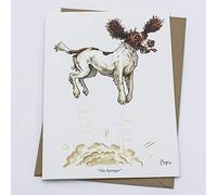 Bryn Parry The Springer Spaniel dog Greeting Card | Woodland Carbon Code Printing - better for the environent