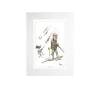 Bryn Parry TheMagnet sporting cartoon. Open edition, embossed, collectable mounted print ready to frame