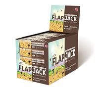 Brynmor Dark Chocolate and Ginger Flapjack, 20 x 80g Individually Wrapped Bars, A Perfect Treat For Snack Time