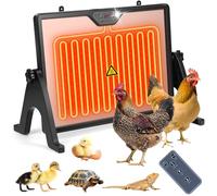 Brynnl Chicken Brooder Heater, 180W Dual-Sided Heating Radiant Chicken Coop Heater with RC & Timer, 360° Angle Adjustable with Stand, Built in Lighting, Brooder Heat Plate for Chicks Young Poultry