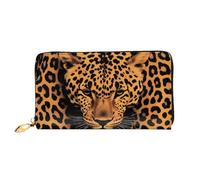 Bryptxztxt Leopard Print Women's Long Wallet - Large Capacity Pu Leather Purse with Card Holder Case Credit Coin Wallets & Zipper, Clutch Purses for Ladies & Girls